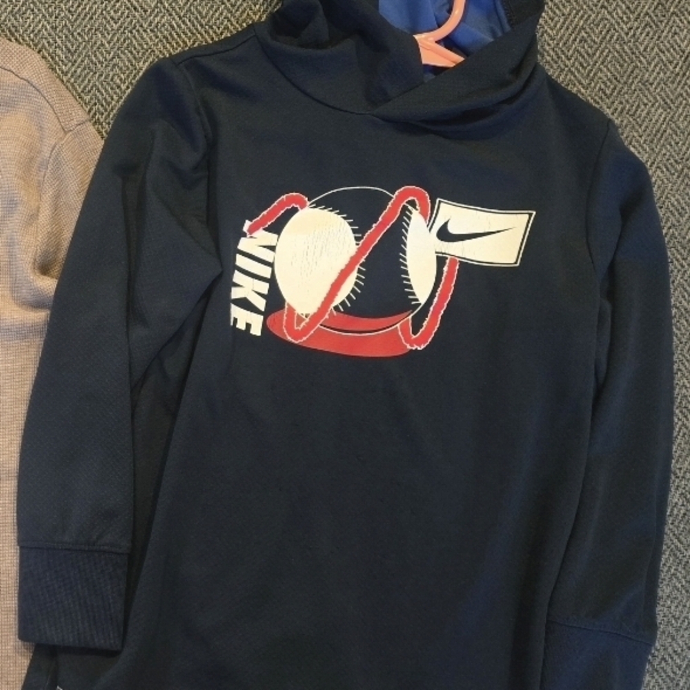 Nike Kids Dark Blue Sports Graphic Hoodie